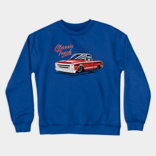 chevy classic truck low ride Crewneck Sweatshirt